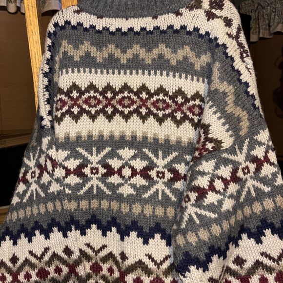 VINTAGE Abercrombie & Fitch The Big Sweater MENS XL Pullover Cotton Knit Y2K - Picture 6 of 6